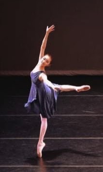Verina performing a classical variation on stage